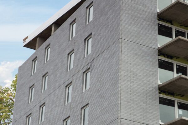 Building using Shaw Brick's Linear Smooth Concrete Block in Steel Grey